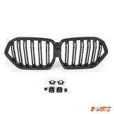 Gloss Black F96 X6M Style Duel Stripe Front Kidney Grille Grill Bodykit for BMW X6 G06 2019 - 2025 - Mars Performance